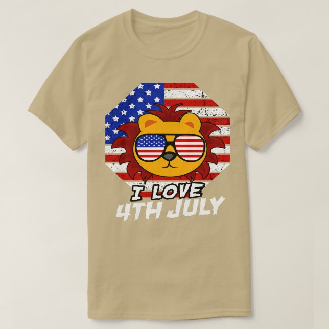 T-shirt Amérique 4 juillet Fête patriotique (7) (Design devant)