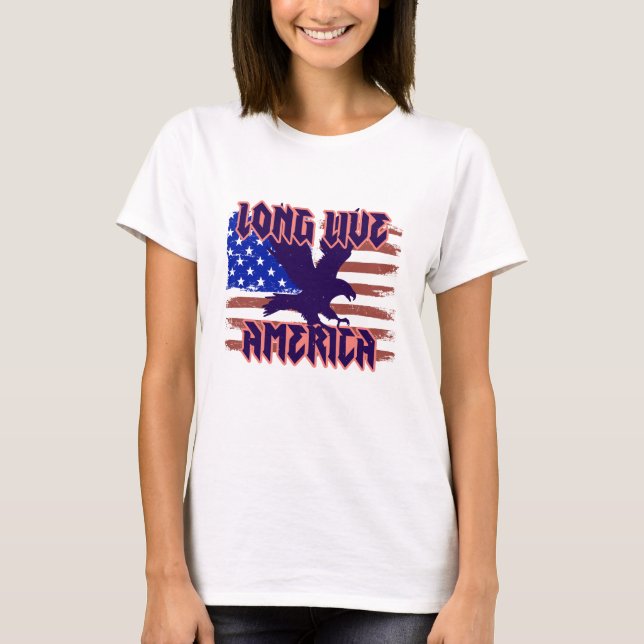 T-shirt Amérique - aigle Vintage (Devant)