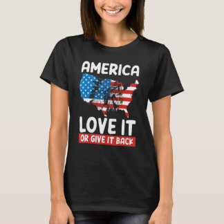 T-shirt Amérique, aimez-la ou quittez-la Amérindien