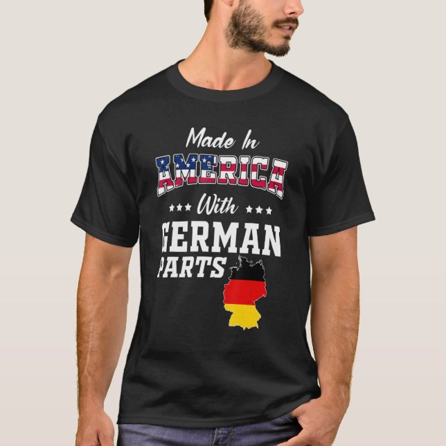 T-shirt Amérique Allemagne pièces Allemagne Carte Usa Drap (Devant)