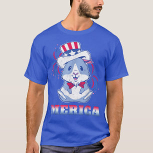 T-shirt Amérique Américaine Guinéenne Hamster Pig USA Drap