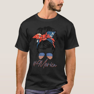 T-shirt Amérique Amérique 4 juillet 4 Juillet Bleached
