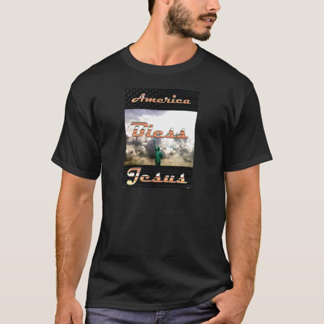 T-shirt Amérique Béni Jésus (Devant)