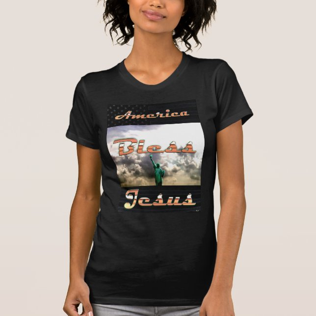 T-shirt Amérique Béni Jésus (Devant)