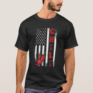 T-shirt Amérique Chili USA Drapeau épicé rouge poivron 4 J