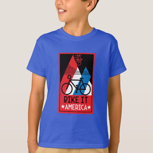 T-shirt Amérique cycliste (Devant)