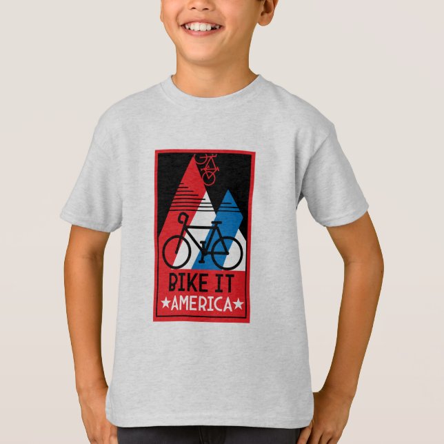 T-shirt Amérique cycliste (Devant)