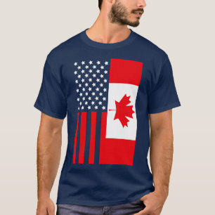 T-shirt Amérique Drapeau canadien Amitié américaine Canada
