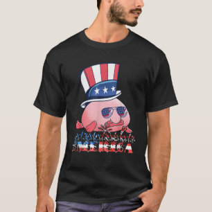 T-shirt Amérique Drôle Blobfish Drapeau Américain Gros Gru
