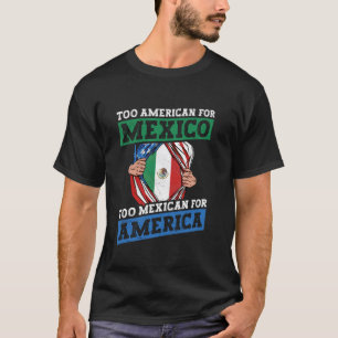 T-shirt Amérique du Nord États-Unis Drapeau américain Mexi