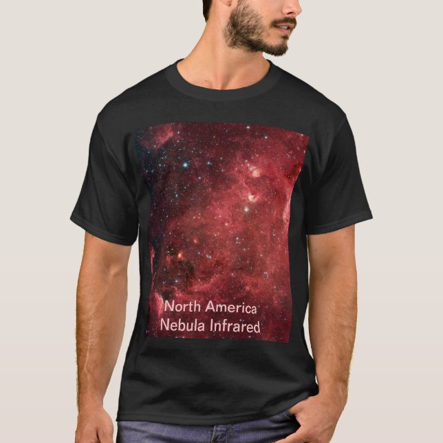 T-shirt Amérique du Nord Nebula Infrarouge Galaxie Unisex (Devant)