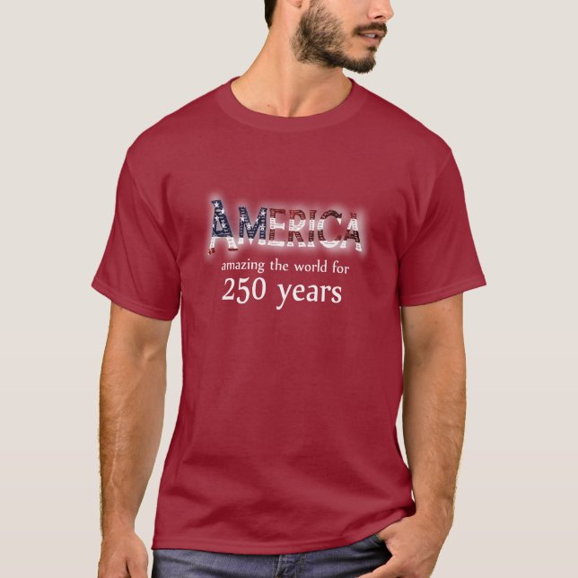 T-shirt Amérique - émerveillant le monde (Devant)
