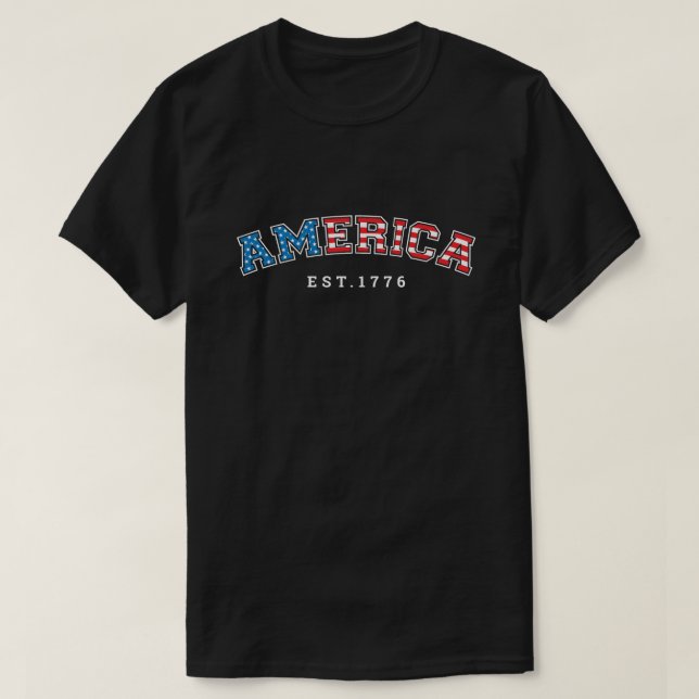 T-shirt Amérique est 1776 (Design devant)