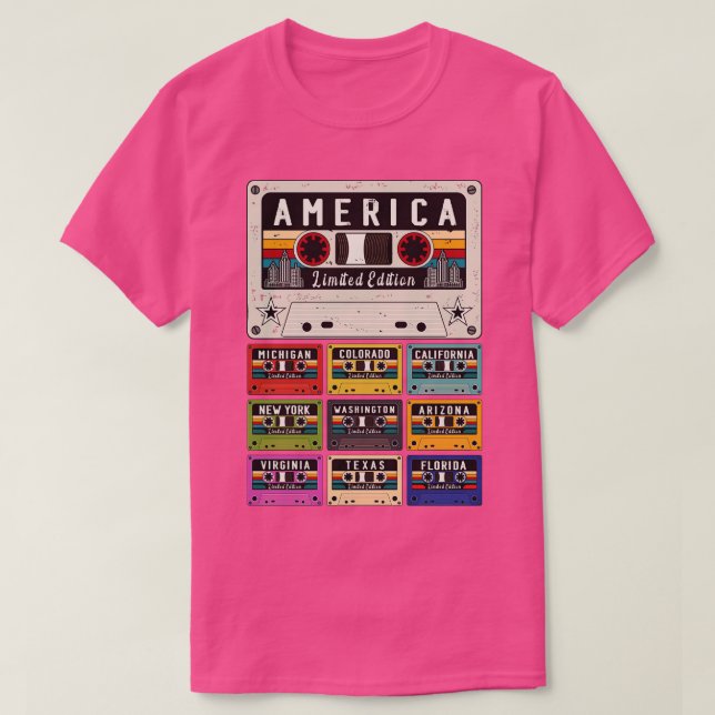 T-shirt Amérique Etat vintage (Design devant)