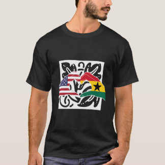 T-shirt Amérique États-Unis Amérique Ghana Ghanéen Melanin