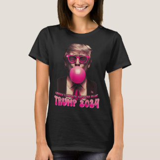T-shirt Amérique Favorite Condamné Felon Rose Trump Bubl