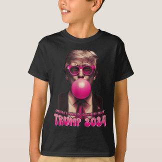 T-shirt Amérique Favorite Condamné Felon Rose Trump Bubl