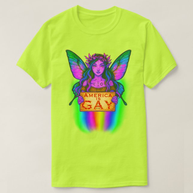 T-shirt Amérique gay (Design devant)