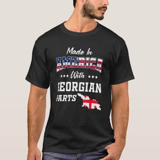 T-shirt Amérique Géorgie Parties Géorgie Carte Usa Drapeau (Devant)