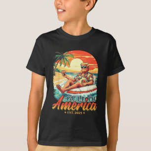 T-shirt Amérique Golfe Trump 2024 Retro Beach Usa America