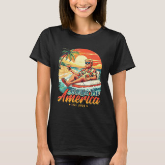 T-shirt Amérique Golfe Trump 2024 Retro Beach Usa America