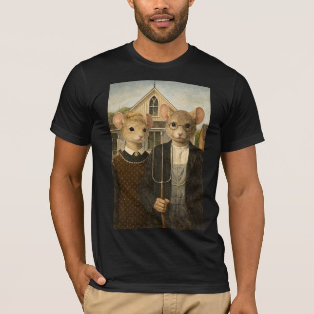 T-shirt Amérique gothique poilue (Devant)