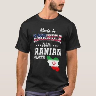 T-shirt Amérique Iran pièces Iran Carte Iran USA Drapeau A