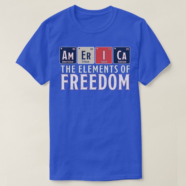 T-shirt Amérique Les éléments de la liberté Tableau périod (Design devant)