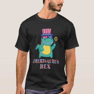 T-shirt Amérique mignonne Rex Dino 4 juillet Amérique patr