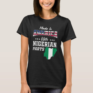 T-shirt Amérique Nigeria Parties Nigeria Nigeria Carte USA