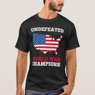 T-shirt Amérique Non vaincue Champions de Guerre Mondiale