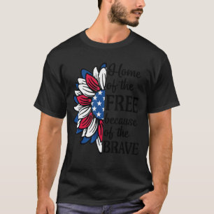 T-shirt Amérique Nous Tournesol Maison De La Libre À Cause