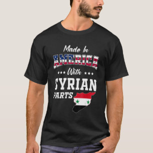 T-shirt Amérique Parties syriennes Syrie Carte Syrie USA D