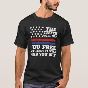 T-shirt Amérique Patriotique La Vérité Vous Rendra Libre