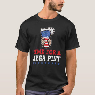 T-shirt Amérique Patriotique Usa Drapeau Temps Pour Un Meg
