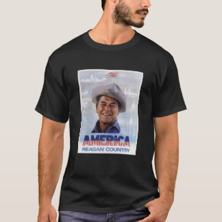 T-shirt Amérique Pays Reagan - Campagne des années 1980 Vi
