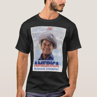 T-shirt Amérique Pays Reagan - Campagne des années 1980 Vi