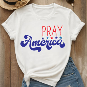 T-shirt Amérique Priez