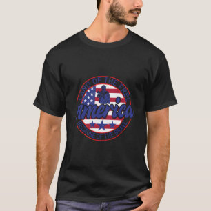 T-shirt Amérique Terre De La Liberté Grâce Aux Braves