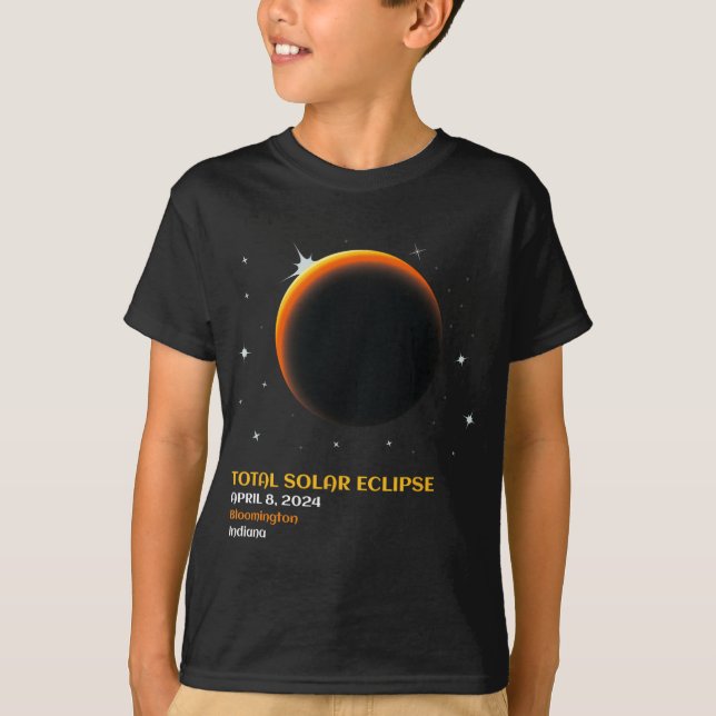 T-shirt Amérique Totalité 04 08 24 Total Éclipse Solaire 2 (Devant)