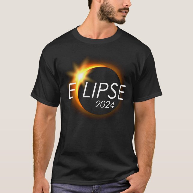 T-shirt Amérique Totalité 04 08 24 Total Éclipse Solaire 2 (Devant)