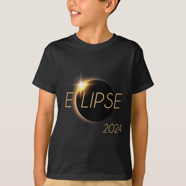 T-shirt Amérique Totalité 04 08 24 Total Éclipse Solaire 2 (Devant)