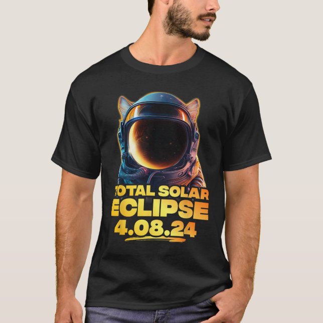 T-shirt Amérique Totalité 4.08.24 Total Éclipse Solaire Ch (Devant)