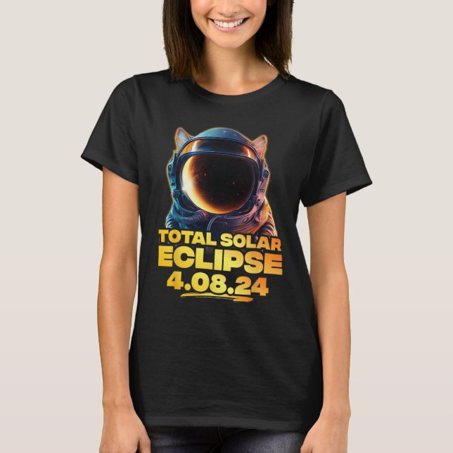 T-shirt Amérique Totalité 4.08.24 Total Éclipse Solaire Ch (Devant)