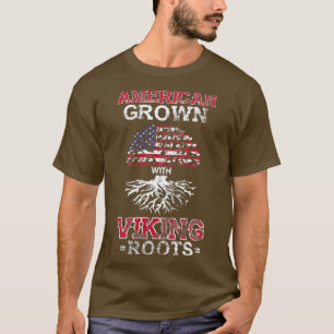 T-shirt Amérique vintage Cultivée Avec Viking Roots Norse
