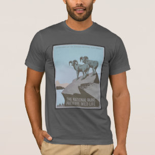 T-shirt Amérique vintage Parcs nationaux Préserver la faun