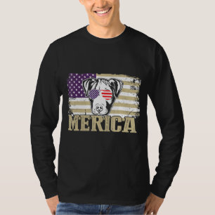 T-shirt Amérique vintage Pitbull 4 juillet Etats-Unis Fl
