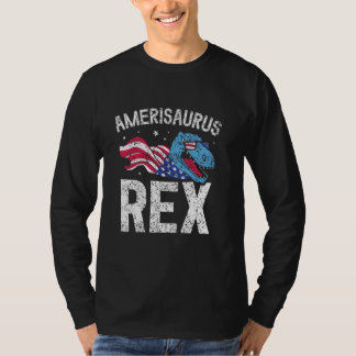T-shirt Amerisaurus Rex America Usa Independence 4E Ju