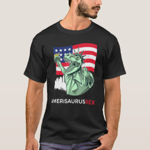 T-shirt Amerisaurus Rex Patriotic Boys Dinosaur 4 Juil