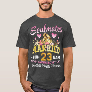 T-shirt Âmes sœurs mariées depuis 23 ans ne terminent jama
